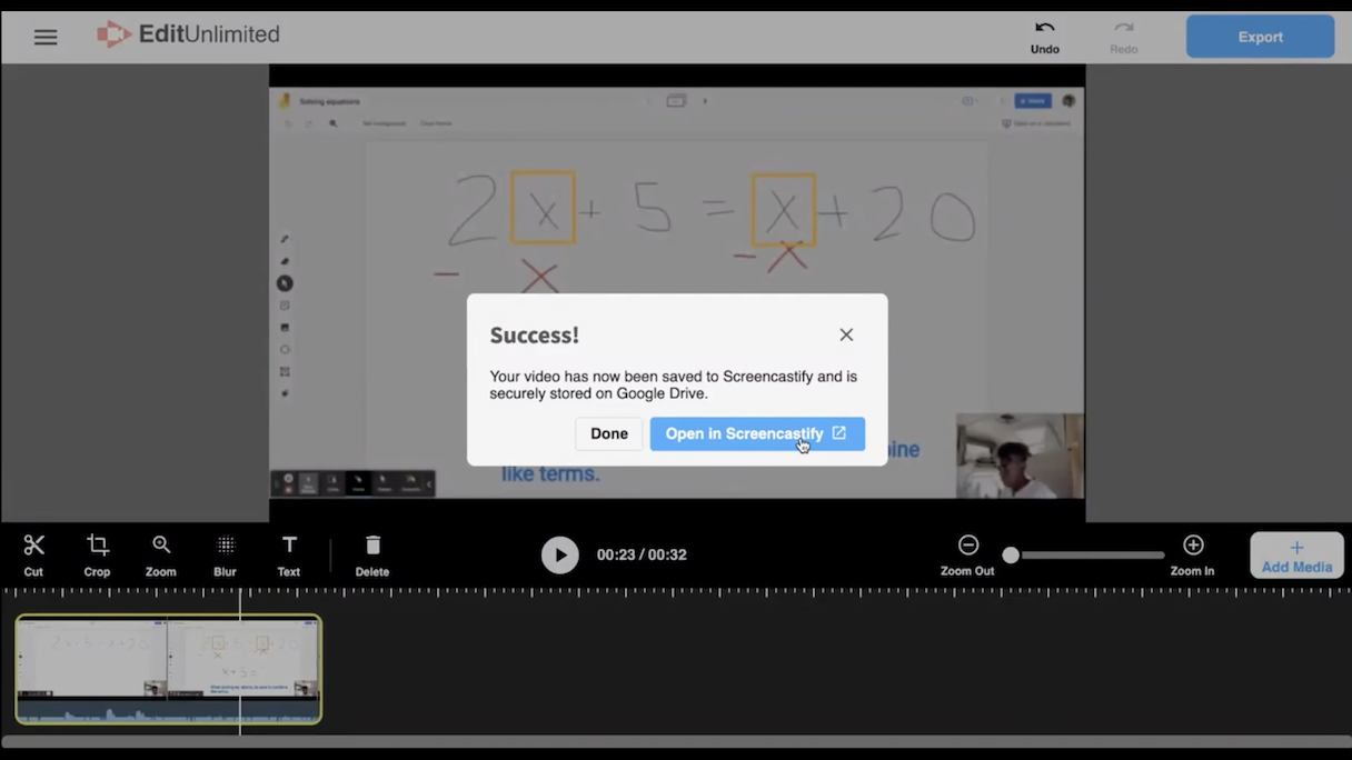 How to Export to Screencastify in Edit