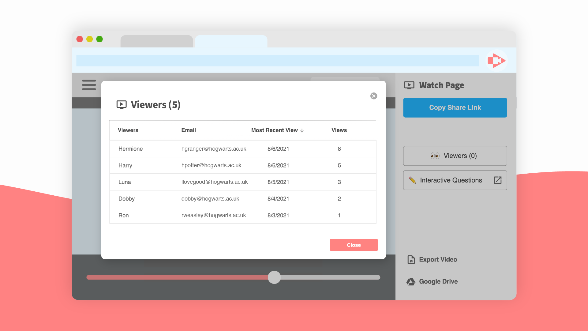 Viewer Analytics Screenshot